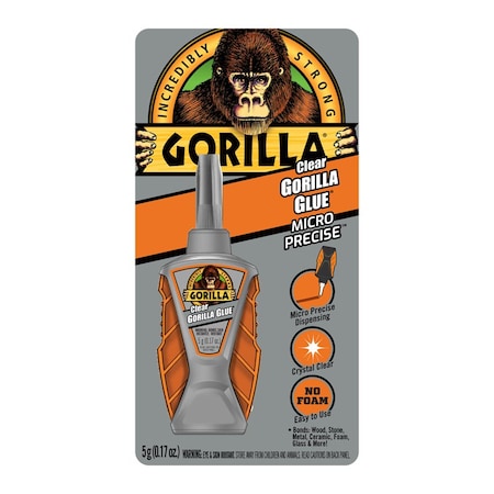 Gorilla Glue Gorilla Micro Precise High Strength Hybrid Adhesive Clear Glue 5 gm 103616